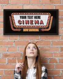 Rackhams Personalised Wall Art Print - Home Cinema Now Showing Sign - thumbnail 4
