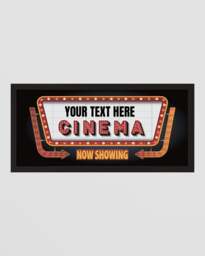 Rackhams Personalised Wall Art Print - Home Cinema Now Showing Sign - thumbnail 2