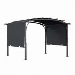 Rackhams 9ft Outdoor Gazebo Exquisite Summer Dark Grey Curved - thumbnail 6
