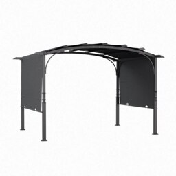 Rackhams 9ft Outdoor Gazebo Exquisite Summer Dark Grey Curved - thumbnail 5