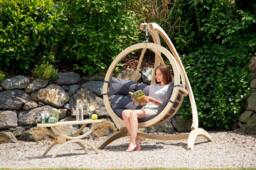 Rackhams Globo Hanging Egg Chair & Stand Set -Anthracite Grey - thumbnail 3