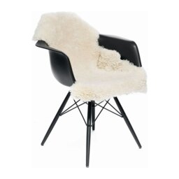 Rackhams New Zealand Sheepskin - Short Curly Wool - Rug 115 cm - Light Grey Snow Top - thumbnail 3