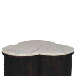Rackhams Solid Wood Verona Marble Coffee Table, Black with Marble - thumbnail 5