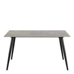 Rackhams Wicklow Rectangular Dining Table in Grey/Black - black - No - Grey - thumbnail 2