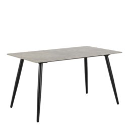 Rackhams Wicklow Rectangular Dining Table in Grey/Black - black - No - Grey - thumbnail 1