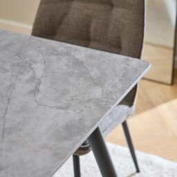 Rackhams Wicklow Rectangular Dining Table in Grey/Black - black - No - Grey - thumbnail 6