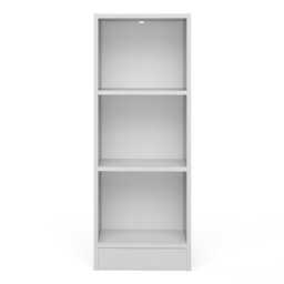 Rackhams Basic Low Narrow Bookcase (2 Shelves) in White - White - Wood - 1 - thumbnail 2