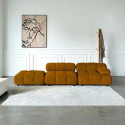 Rackhams Orange B&B Camaleonda Style Sofa, Two Seater, Three Seater, Two Seater Corner Sofa, Velvet - without - Two Seater 190cm - thumbnail 1