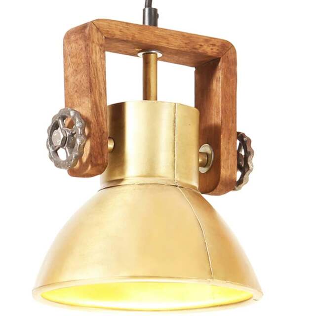 Rackhams Industrial Hanging Lamp 25 W Brass Round 19 cm E27