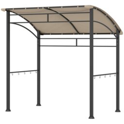 Rackhams 2.2 x 1.5 m BBQ Gazebo Tent Sun Shade with Canopy, Grey - Dark Grey - 215cm x 150cm x 220cm - thumbnail 6