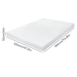 Rackhams 4 Inch Memory Foam Mattress Topper Cooling Small Double Pressure Relief - thumbnail 3