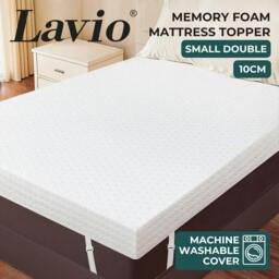 Rackhams 4 Inch Memory Foam Mattress Topper Cooling Small Double Pressure Relief - thumbnail 2