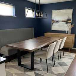 Rackhams Live Edge Industrial Canadian Timber Dining Table - 180 - 120 - thumbnail 2