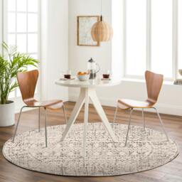 Rackhams Pisa-Geometric Grey Off-White Black Rug - 200 x 275 cm - thumbnail 6