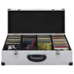 Rackhams CD Case for 80 CDs Aluminium ABS Silver