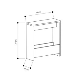 Rackhams Simpi Slim End Table with Magazine Rack (H) 60cm - Gold Marble Effect - thumbnail 6