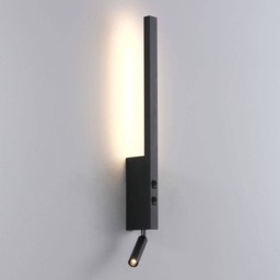 Rackhams 5 Watt Black LED Bedside Light With Reading Light - thumbnail 2