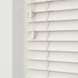Rackhams Fog White Wooden Venetian Blinds With Strings (130cm drop) - 225cm - thumbnail 3