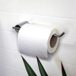 Rackhams Vitality Chrome Stainless Steel Wall Mounted Toilet Roll Holder - thumbnail 2