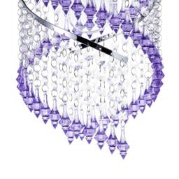 Rackhams Modern Spiral Waterfall Pendant Shade with Purple and Clear Acrylic - thumbnail 6