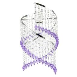 Rackhams Modern Spiral Waterfall Pendant Shade with Purple and Clear Acrylic - thumbnail 1