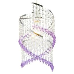 Rackhams Modern Spiral Waterfall Pendant Shade with Purple and Clear Acrylic - thumbnail 2