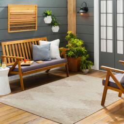 Rackhams Eagean-Global Cream Beige Brown In- & Outdoor Rug - 130 x 180 cm