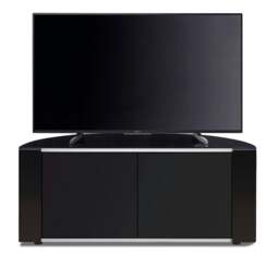 "Rackhams Sirius 850 Remote Friendly BeamThru Glass Door Gloss Black with Silver Trims Cabinet up to 40"" LCD/Plasma/LED TV Stand" - thumbnail 2