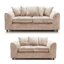 Rackhams Monaco Chenille Fabric Sofa Suite - Purple - thumbnail 3