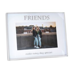 Rackhams Contemporary Silver Plated Friends 4x6 Picture Frame for Wall or Table - thumbnail 3