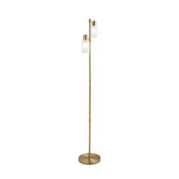 Rackhams Maya 2-Light Antique Brass Floor Lamp - thumbnail 4