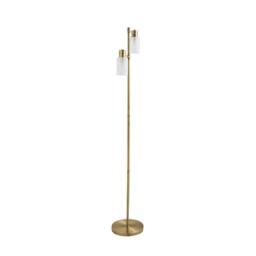 Rackhams Maya 2-Light Antique Brass Floor Lamp - thumbnail 5