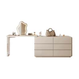 Rackhams Dominic Dressing Table With Sideboard and LED Mirror - NO Chair - thumbnail 5