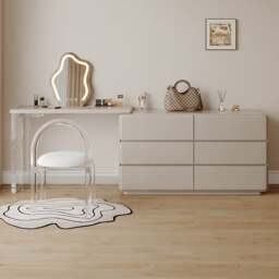 Rackhams Dominic Dressing Table With Sideboard and LED Mirror - NO Chair - thumbnail 4