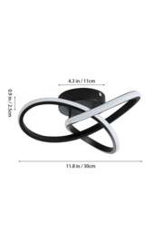 Rackhams Modern LED Ceiling Light - Black - One Size - thumbnail 5