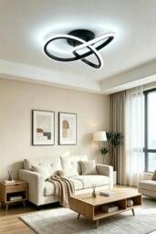 Rackhams Modern LED Ceiling Light - Black - One Size - thumbnail 2