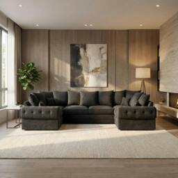 Rackhams Verona U Shape Sofa - Grey Kensington - U Shape - thumbnail 6