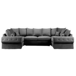 Rackhams Verona U Shape Sofa - Grey Kensington - U Shape - thumbnail 3