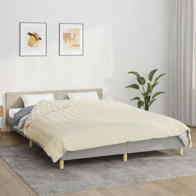 Rackhams Weighted Blanket Light Cream 200x225 cm 9 kg Fabric - image 1