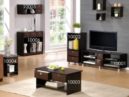 Rackhams Modern /BR 3 Shelves Cabinet/Bedside Night Stand with 2 Bin Drawers, Espresso/Brown for Entryway - SKU 10002EX - thumbnail 5