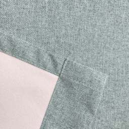 "Rackhams Blue Textured Basketweave 100% Blackout Curtains - Thermal/Energy Saving Pair with Eyelets For Living Room & Bedrooms - 46"" (117cm) Width x 54"" (137cm) Drop" - thumbnail 4