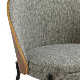 Rackhams Grey Fabric and Walnut Chair 4115 - thumbnail 5