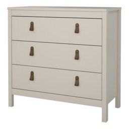 Rackhams Barcelona Chest 3 Drawers in Cashmere - Cashmere - Matt - Melamine - thumbnail 4