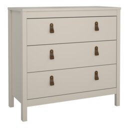 Rackhams Barcelona Chest 3 Drawers in Cashmere - Cashmere - Matt - Melamine