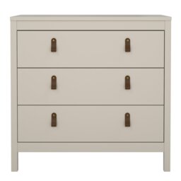 Rackhams Barcelona Chest 3 Drawers in Cashmere - Cashmere - Matt - Melamine - thumbnail 3