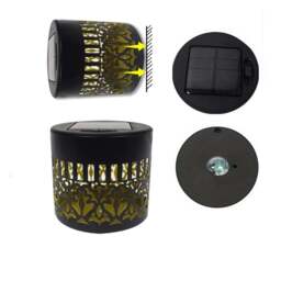 Rackhams Solar-Powered Waterproof Mandala Pattern Sensor Wall Light