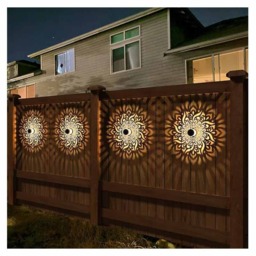 Rackhams Solar-Powered Waterproof Mandala Pattern Sensor Wall Light - thumbnail 5