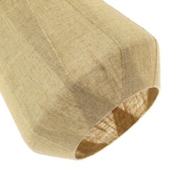 Rackhams Modern Designer Glass Pendant Lamp Shade Wrapped in Natural Oatmeal Linen Fabric - thumbnail 3
