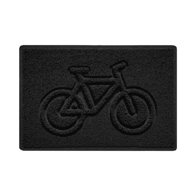 "Rackhams ""Cycle"" Grey Spaghetti Doormat - Black - 60cm x 40cm - Yes (Suitable for Indoors)" - image 1
