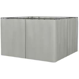 Rackhams Set of Four 3 x 3m Gazebo Replacement Walls - Light Grey - thumbnail 1